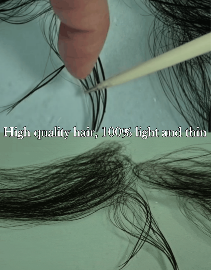 EdgeBabyHair™ - Sideburn Baby Hair Patch, Instant Face-Slimming & Natural Hairline Cover for Trendy Looks