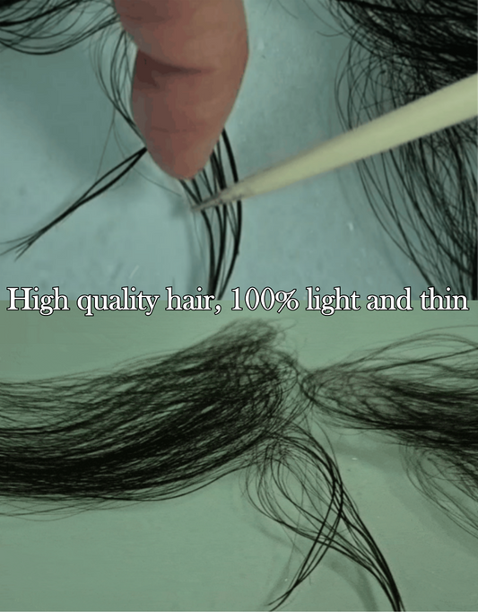 EdgeBabyHair™ - Sideburn Baby Hair Patch, Instant Face-Slimming & Natural Hairline Cover for Trendy Looks